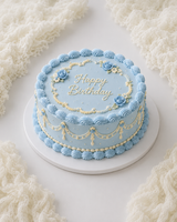 Baby Blue Vintage Cake
