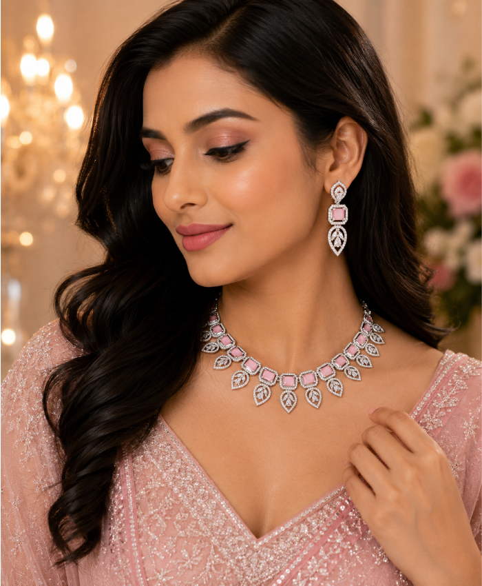 Blush Petal Elegance Jewellery Set