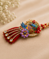 Premium Peacock Designer Rakhi Combo Set