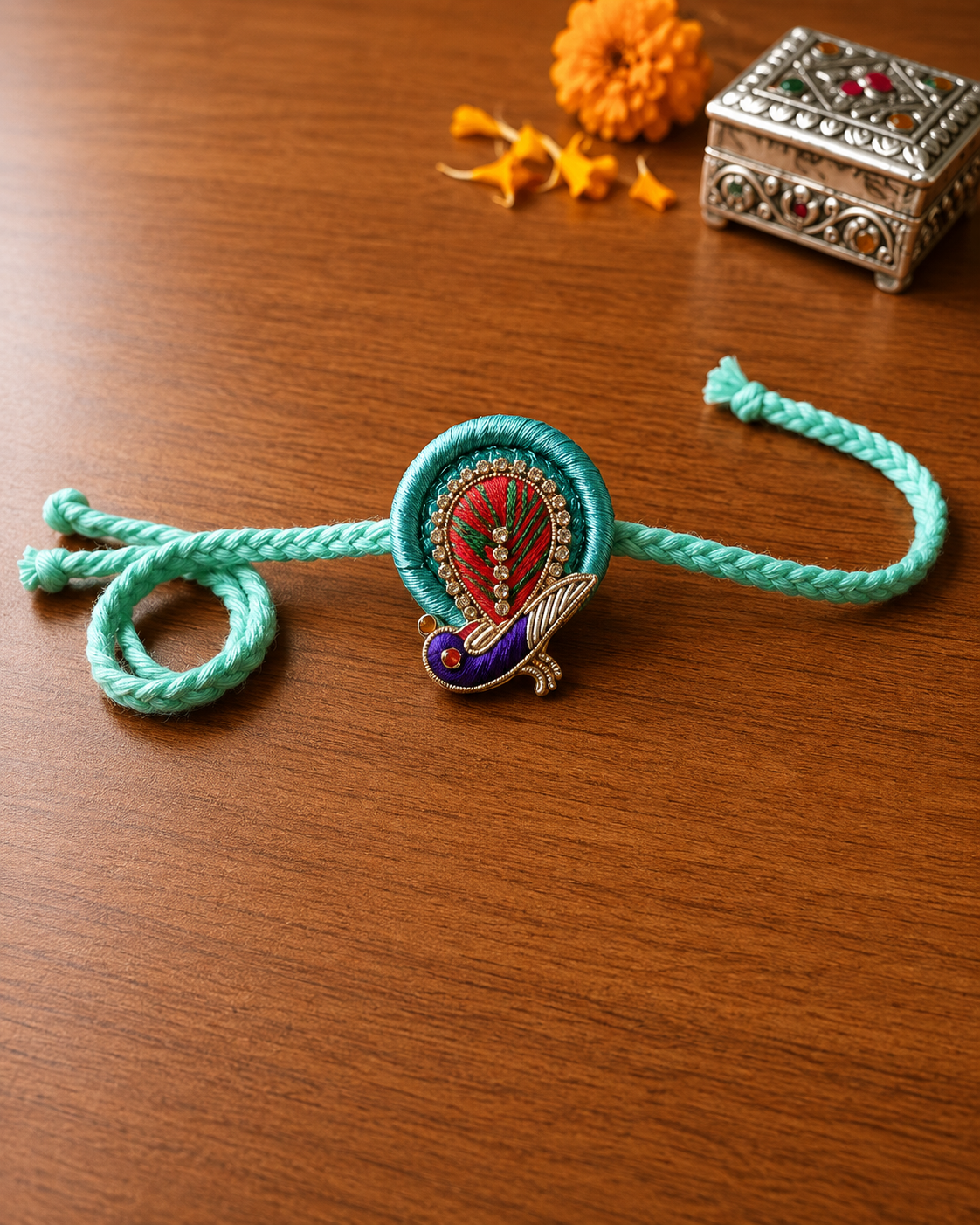 Peacock Feather Designer Rakhi