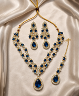 Neelanjali Royal Blue Crystal Necklace Set