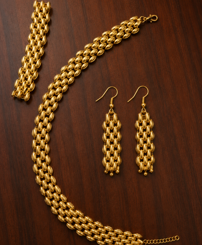 Sunehri Luxe Layered Gold-Tone Jewellery Set