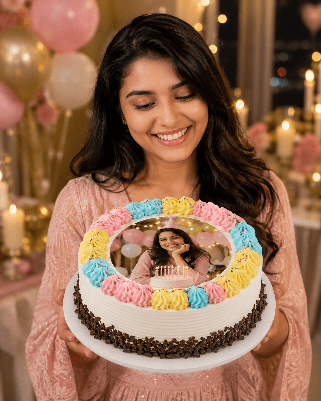 Birthday Memories Photo Cake