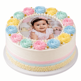 Baby First Birthday Photo Cake