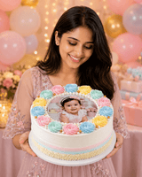 Baby First Birthday Photo Cake