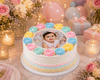 Baby First Birthday Photo Cake