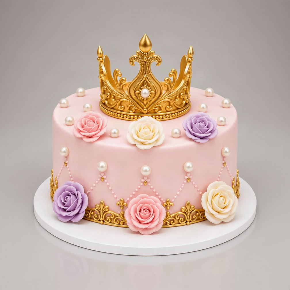 Royal Princess Crown Cake