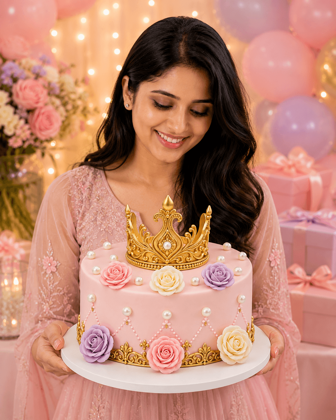 Royal Princess Crown Cake