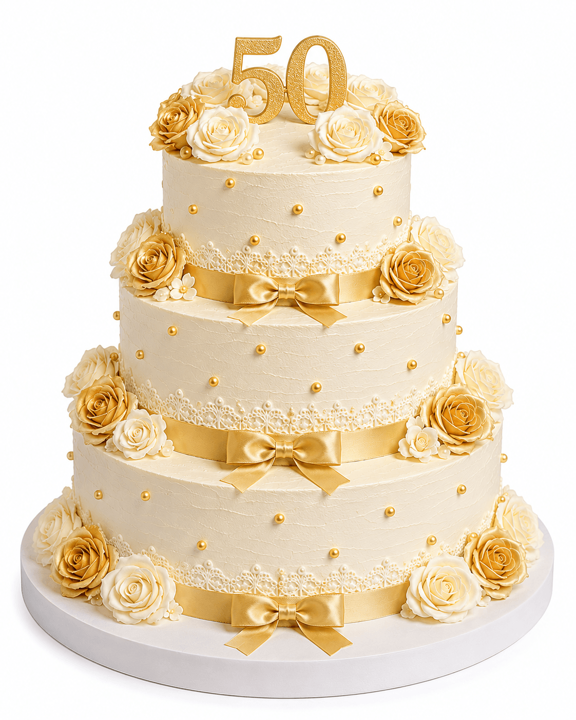 Golden Anniversary Celebration Cake