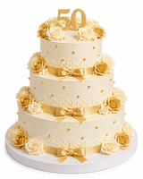 Golden Anniversary Celebration Cake