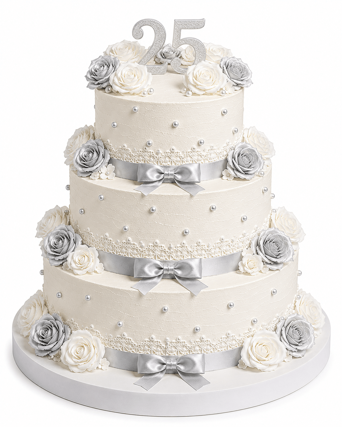 Silver Anniversary Cake