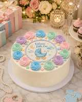 Joyful Baby Shower Poster Cream Cake