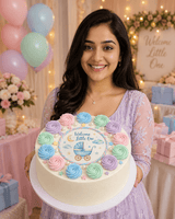 Joyful Baby Shower Poster Cream Cake
