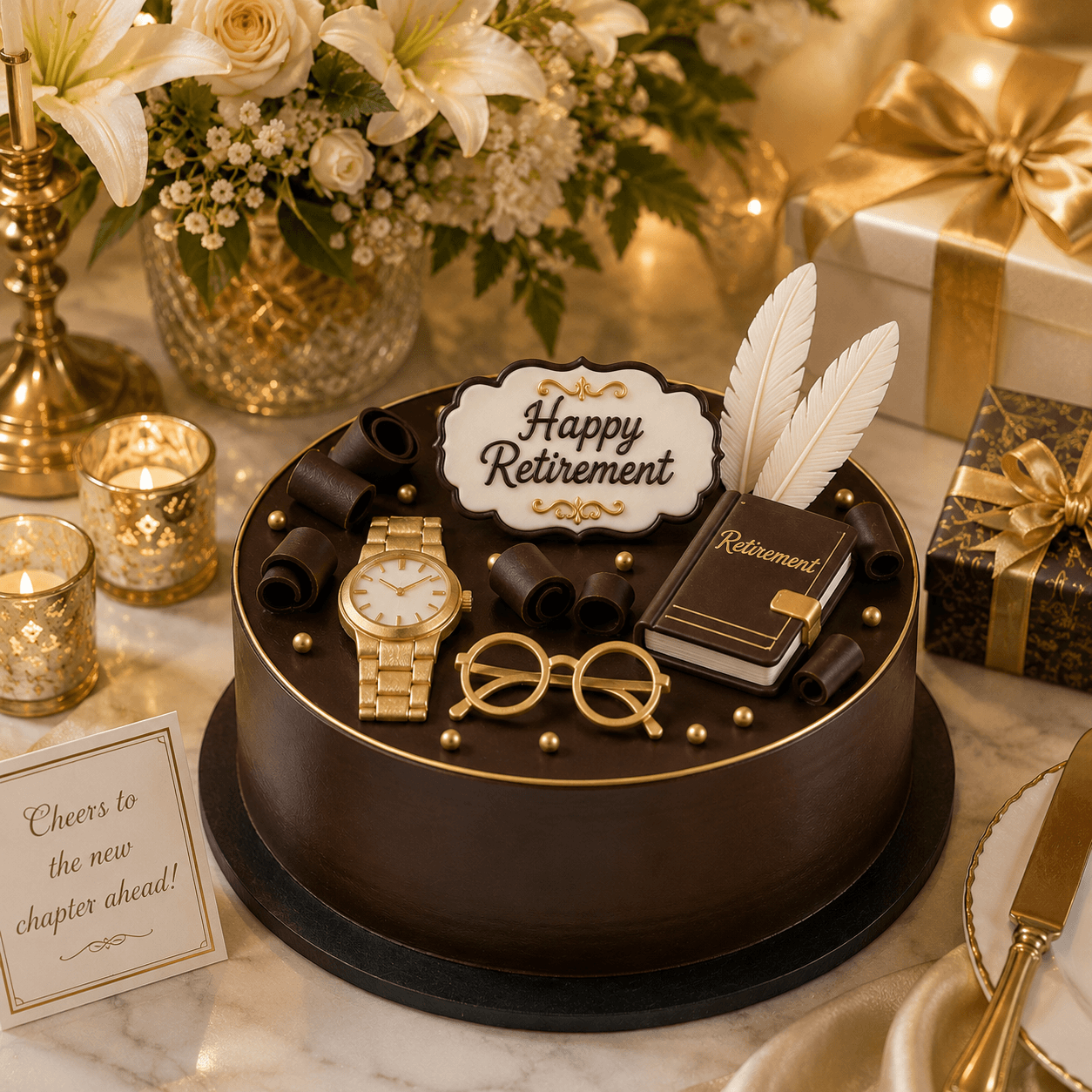 Chocolate Retirement Cake