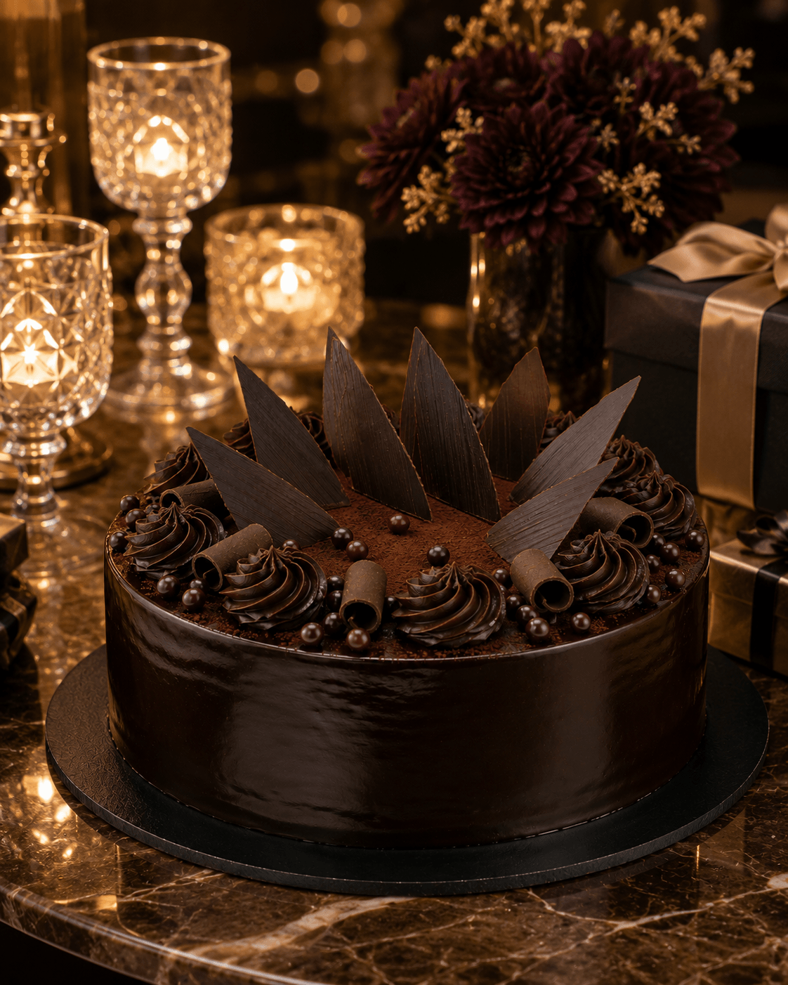 Midnight Chocolate Truffle Cake