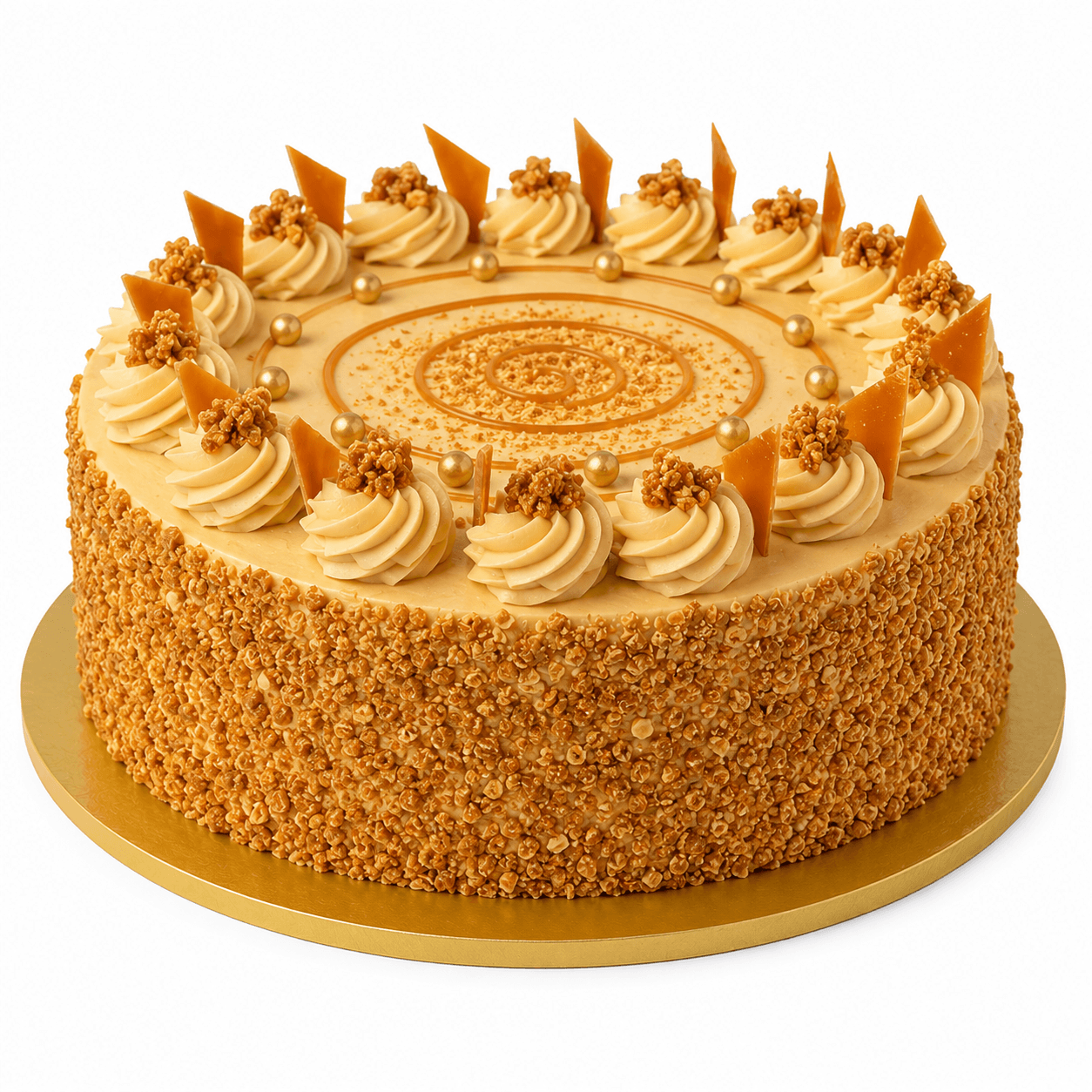 Golden Butterscotch Crunch Cake