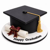 Celebratory Graduation Hat Fondant Cake
