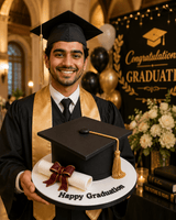 Celebratory Graduation Hat Fondant Cake