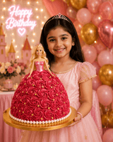 Enchanting Red Rose Barbie Dream Cake