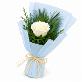 Elegant Single White Rose Bouquet