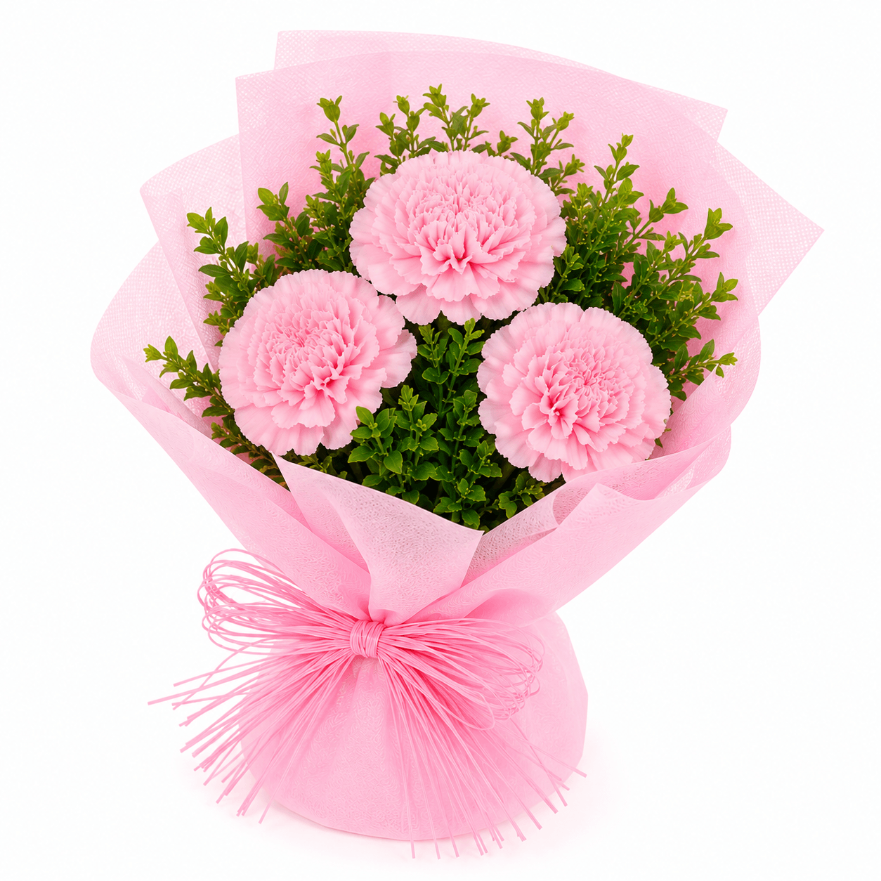 Blush Carnation Trio Bouquet