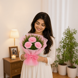 Blush Carnation Trio Bouquet