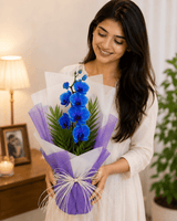 Enchanted Blue Orchid Flower Bouquet