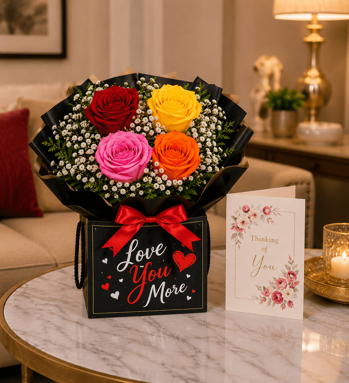 Forever Love Rose Sleeve Flower Bouquet