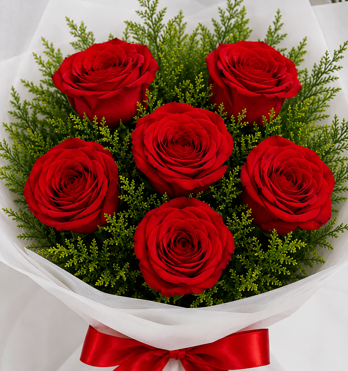Serendipity 6 Red Roses Bunch