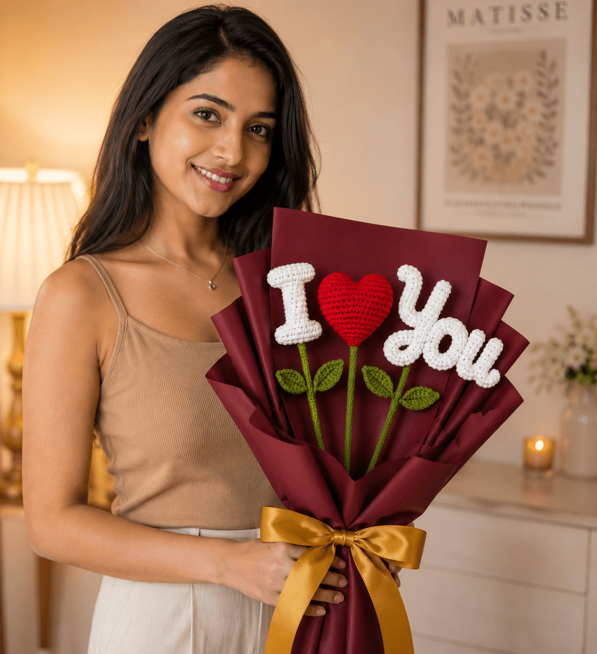 I Love You Crochet Bouquet