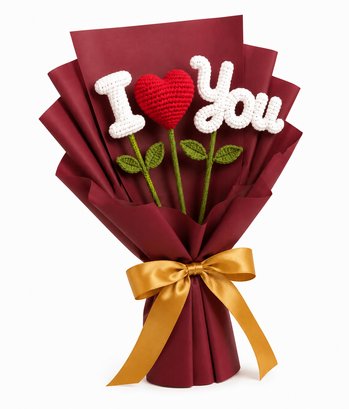 I Love You Crochet Bouquet