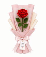 Crochet Single Rose Bouquet