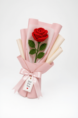 Crochet Single Rose Bouquet