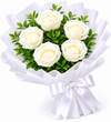 Heavenly White Roses Bunch