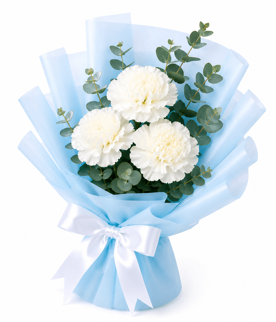 White Whisper Carnation Bunch