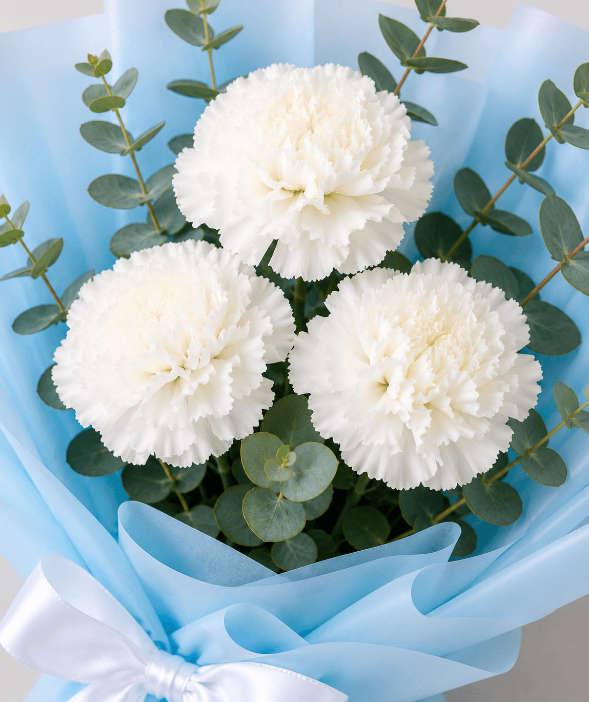 White Whisper Carnation Bunch