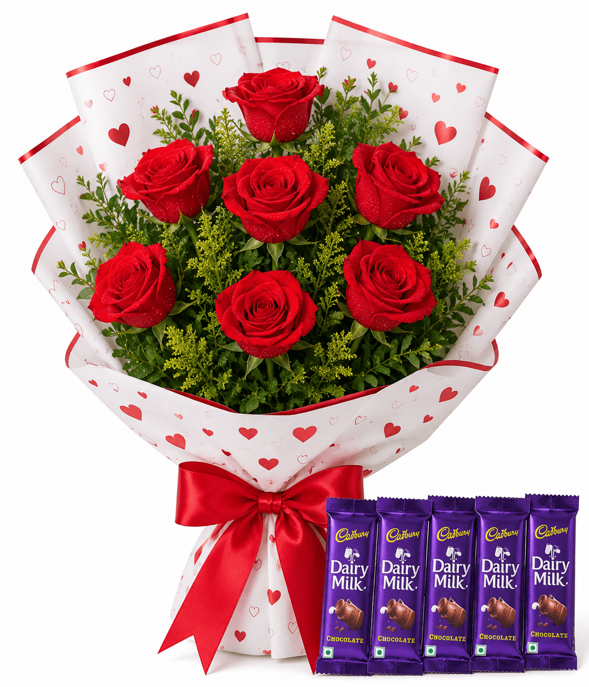 Red Roses & Dairy Milk Love Combo