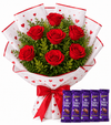Red Roses & Dairy Milk Love Combo