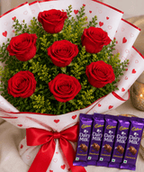 Red Roses & Dairy Milk Love Combo