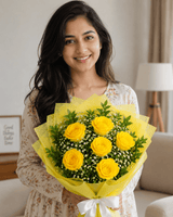 Enticing 5 Yellow Roses
