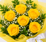 Enticing 5 Yellow Roses