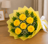 Enticing 5 Yellow Roses