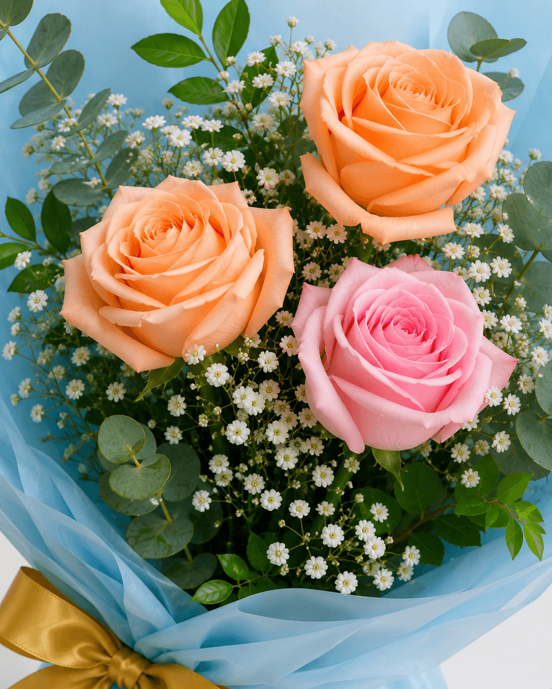 Pastel Bliss Rose Bouquet