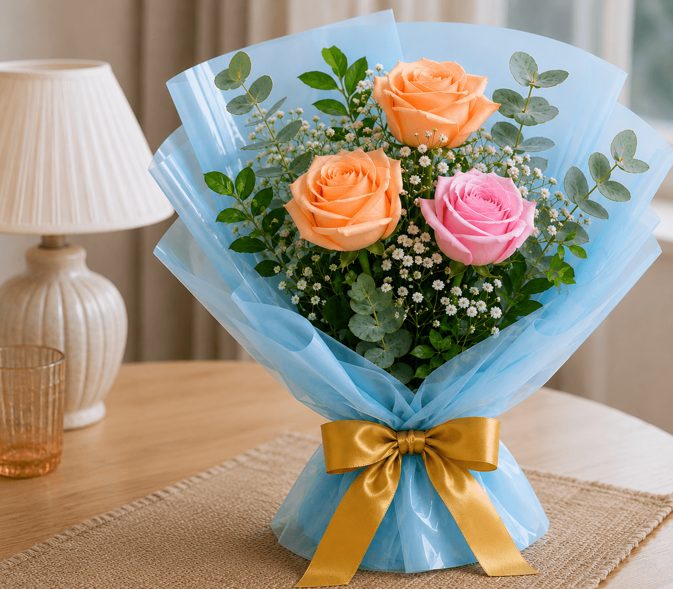 Pastel Bliss Rose Bouquet