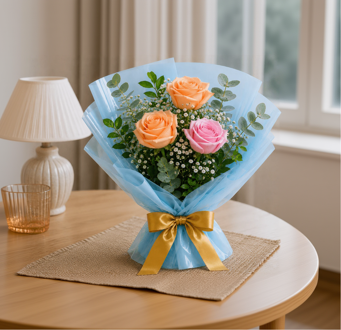 Pastel Bliss Rose Bouquet