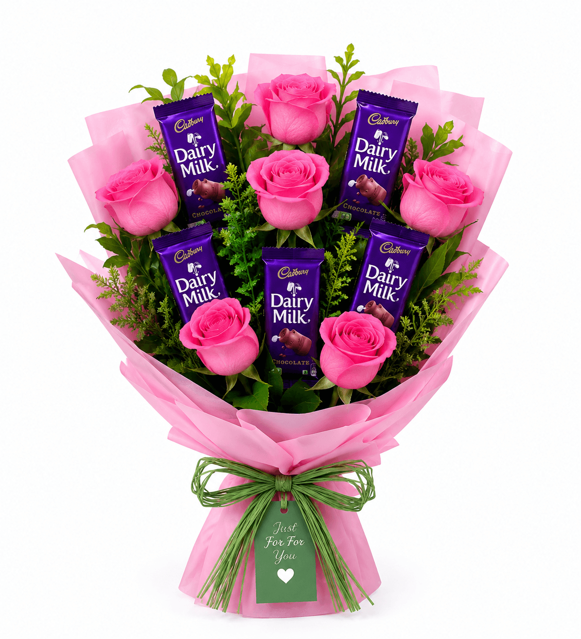 Pink Roses Chocolate Bouquet