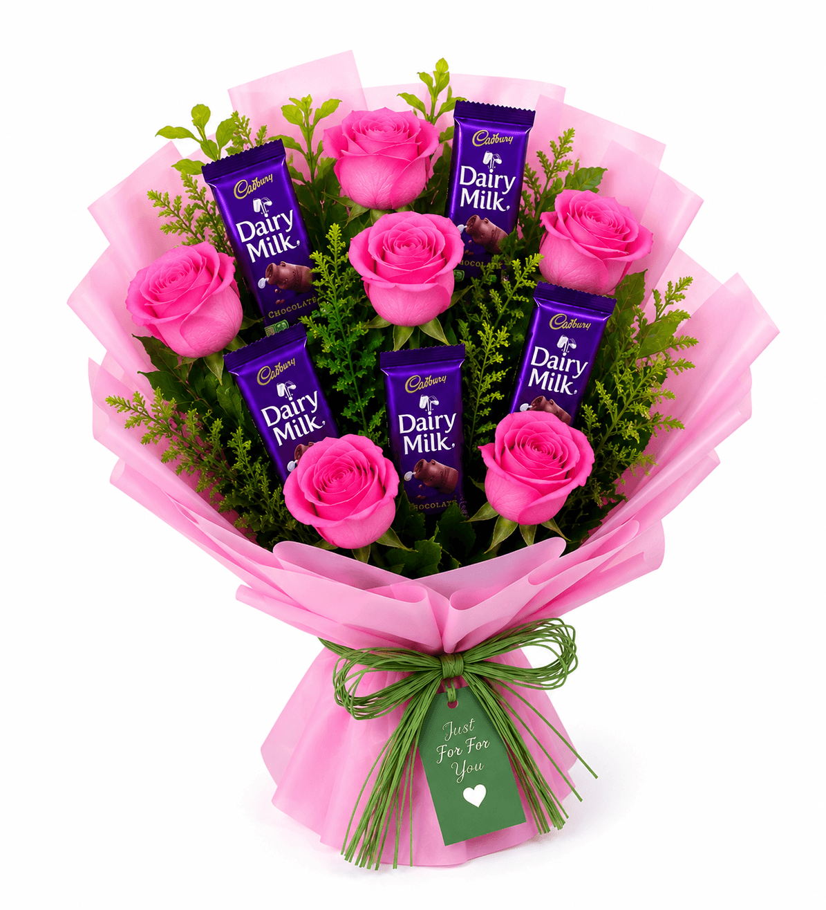 Pink Roses Chocolate Bouquet