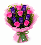Pink Roses Chocolate Bouquet