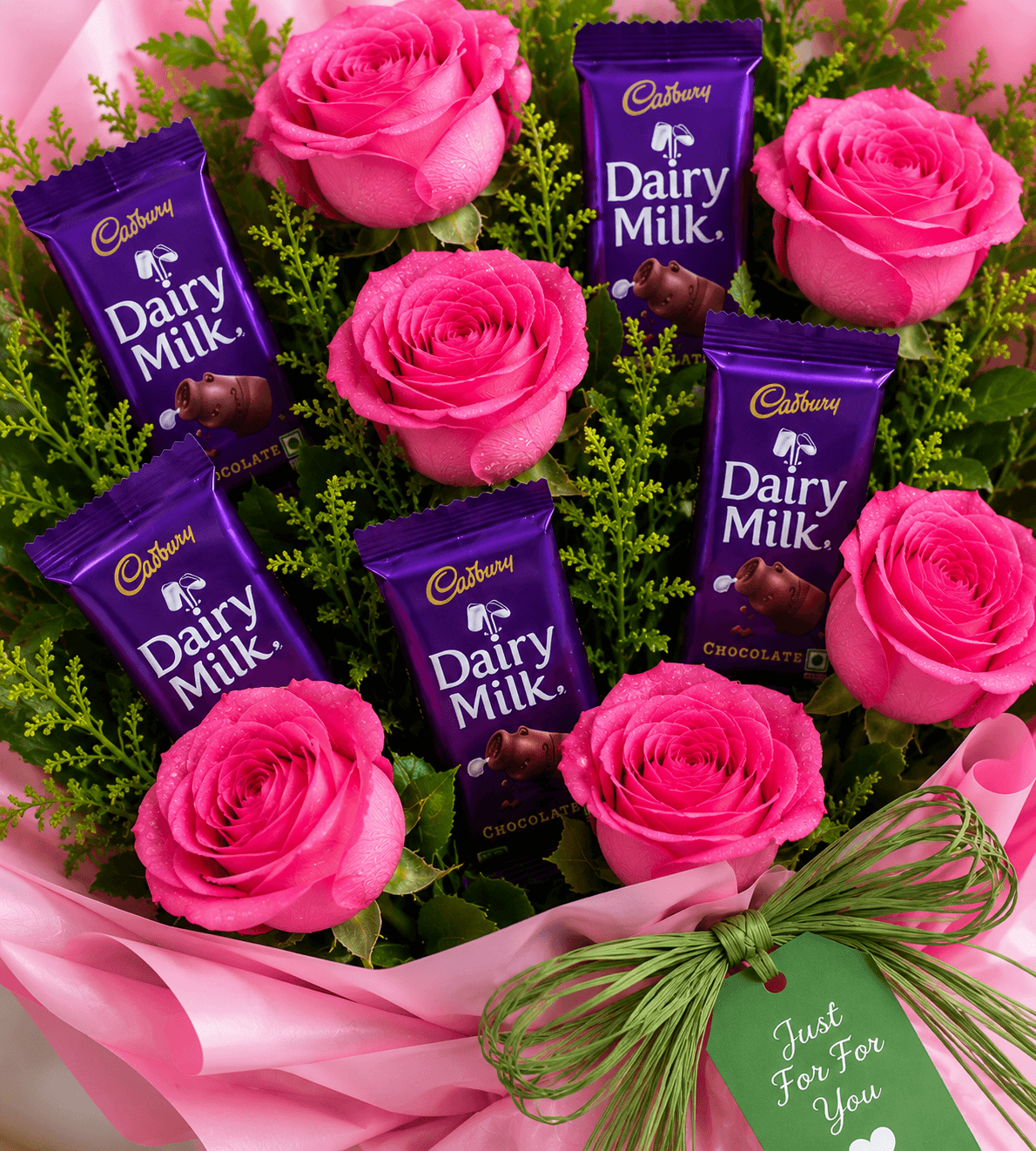 Pink Roses Chocolate Bouquet