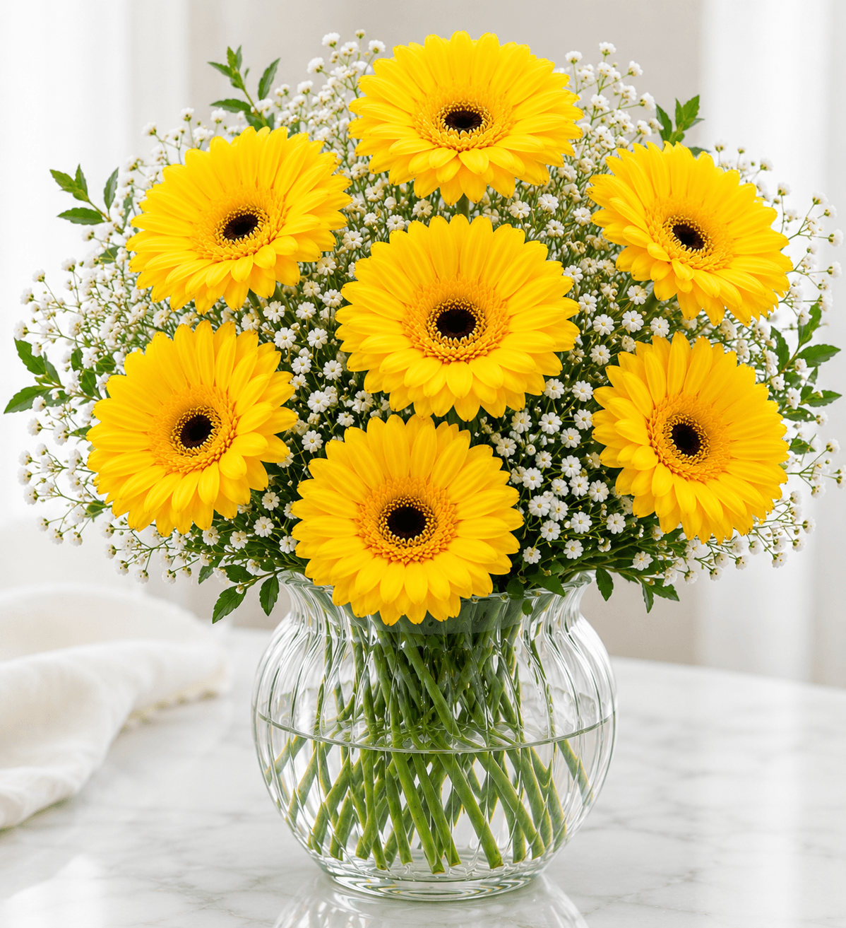 Yellow Mystique Gerbera Vase